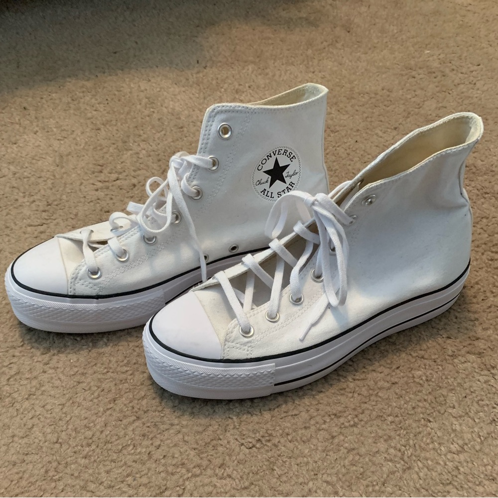 Converse White High-Top Sneakers